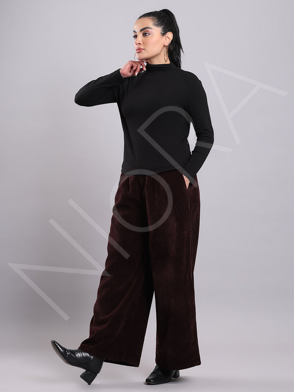 Lace Corduroy 3-Piece Pants Set