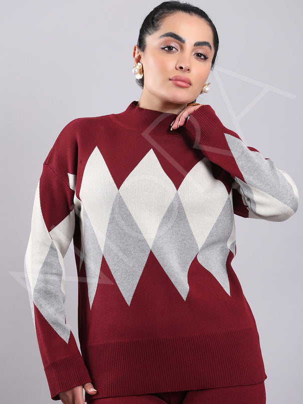 Argyle Knit Co-ord Set