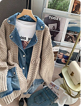 Arzu Oversized Denim Woolen Jacket